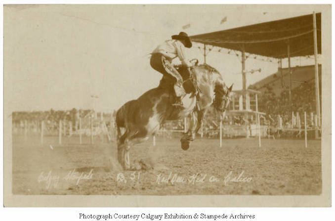 1930 – Red Deer Kid on Calico, Calgary Stampede