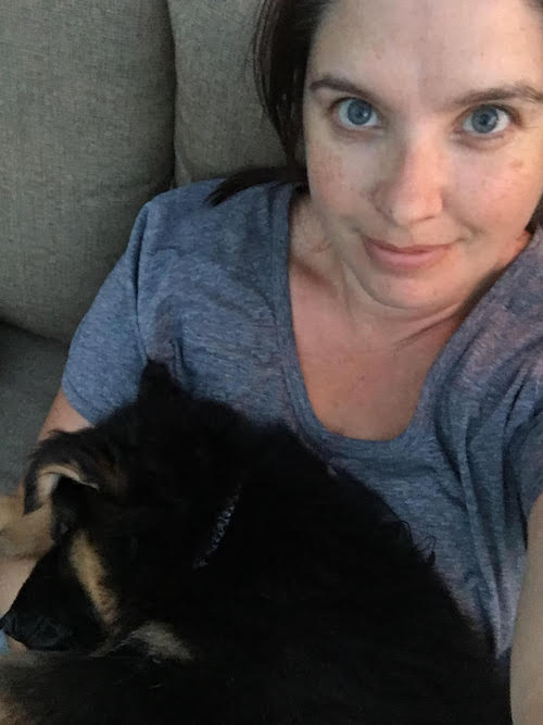 Who could resist a writing break when it comes to puppy cuddles?