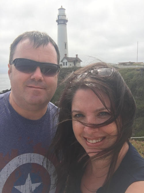 My husband and I on our 20th anniversary along the California coast.