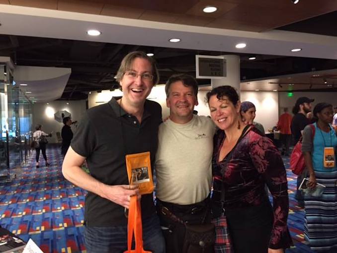 With friends and colleagues David Fitzgerald and Dana Fredsti at the Horror Writers Convention