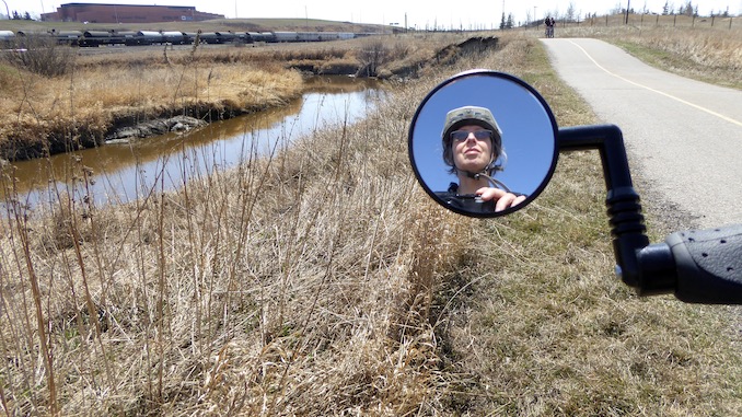 Barbara Bickel - Riding to Studio M* along the Nose Creek bike path