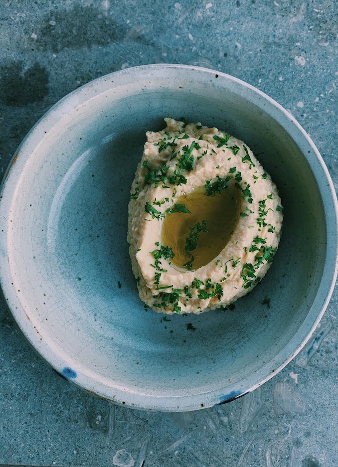 Hummus Recipe with Olive Oil and Herbs by Chef Alec Fraser