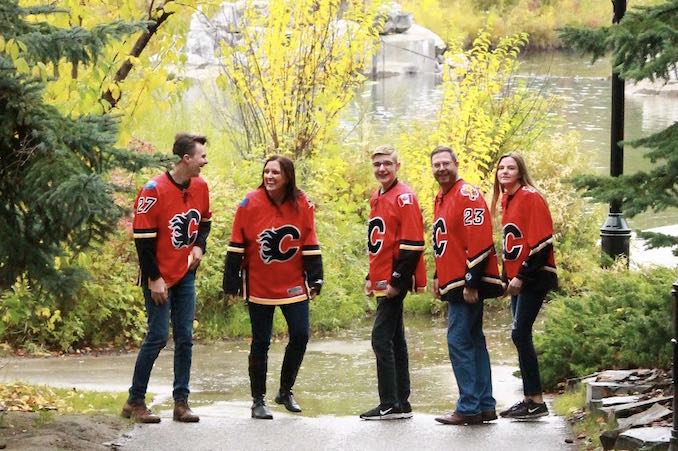 My family of Flames Fans!! I love this crew, they are my greatest blessing and always make me laugh. We can often be found watching and cheering on our favourite sports teams. Thankfully we tend to root for the same teams!