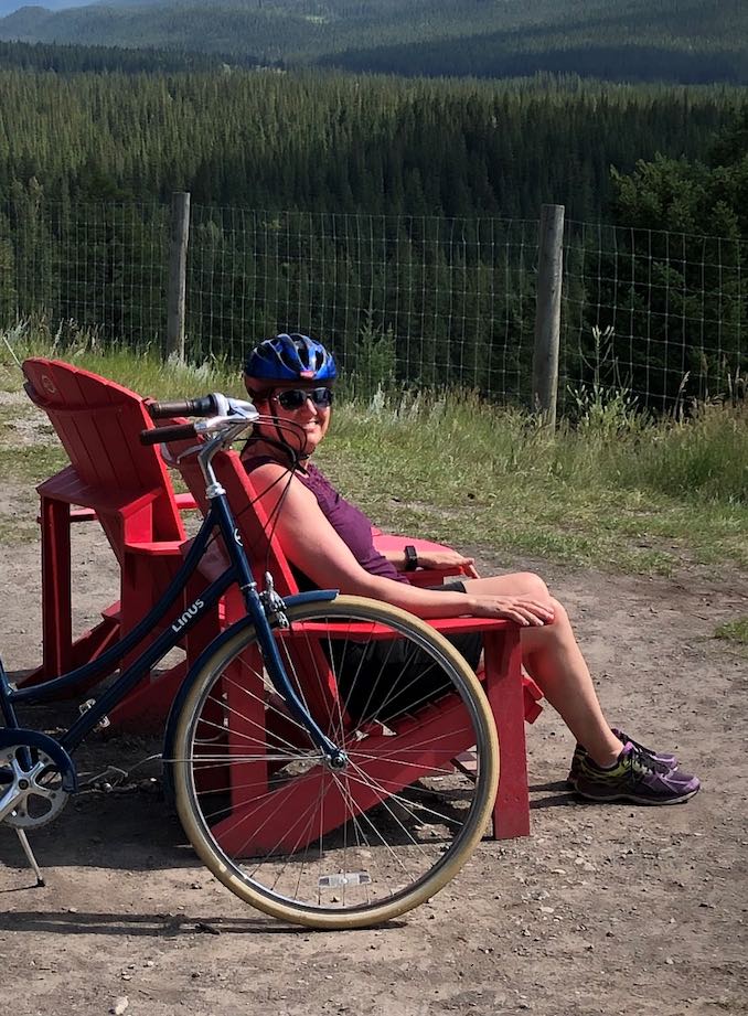 Stopped for a rest while biking the Legacy Trail between Canmore and Banff this summer.