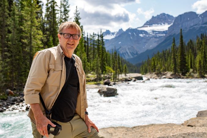 J. Ashley Nixon at Mistaya Canyon, Alberta, August 2, 2019. ©Maria Carmen Nixon