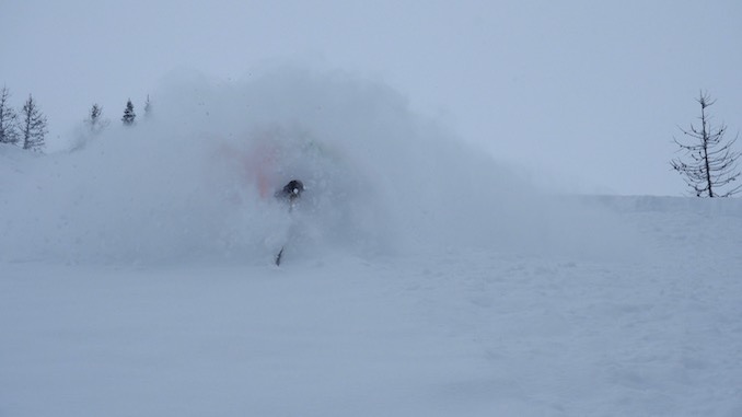 Crazy deep powder in the Bugaboos! Photo Credit: Jeff MacPherson