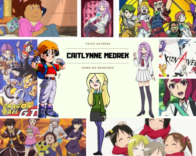 A compliation of Caitlynne Medrek's voice over animation characters.