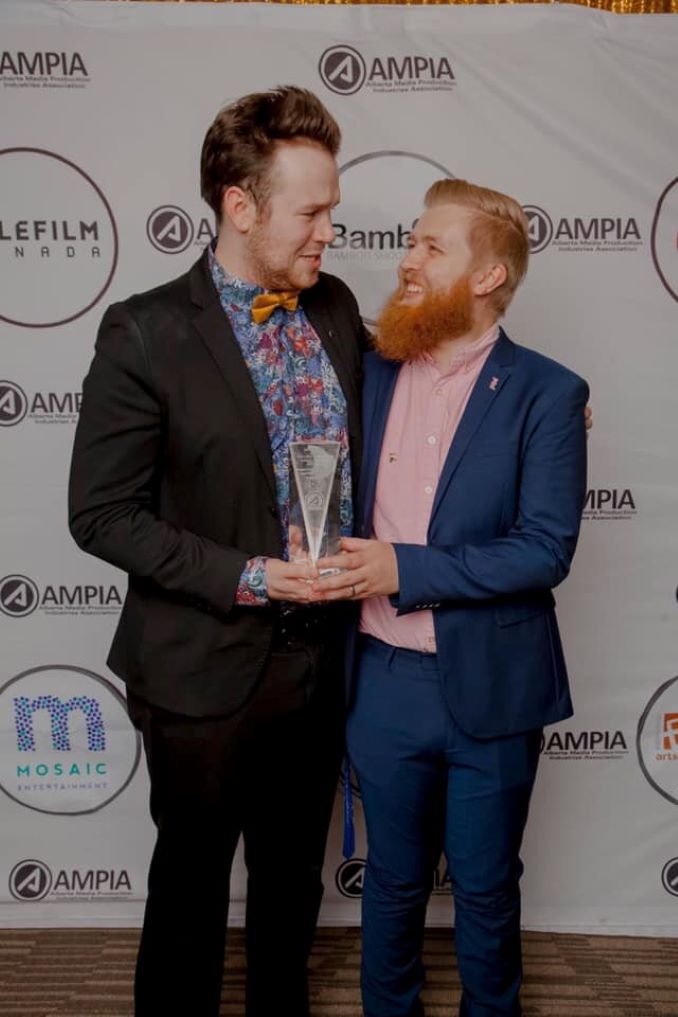 Griffin with filmmaker Morgan Ermter at the AMPIA Rosie Awards – Photo by Experimental Experience