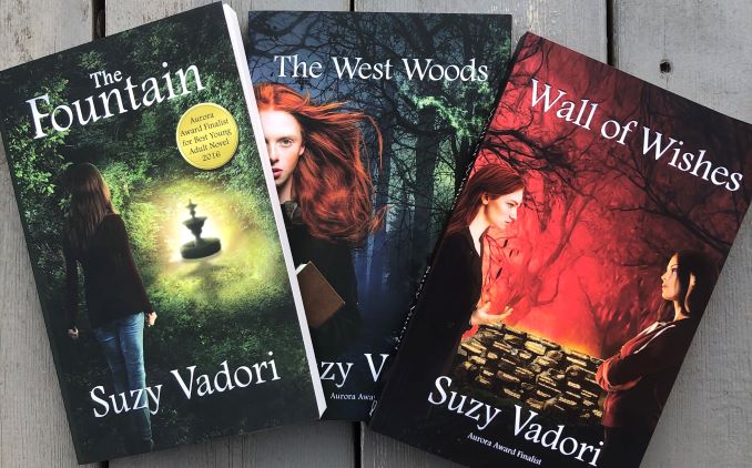 The Fountain Series by Suzy Vadori is a trilogy beloved by kids and adults alike. Set in the fictional New England town of Evergreen, on the St. Augustus High School campus, It’s full of mystery, magic, and a hint of romance.