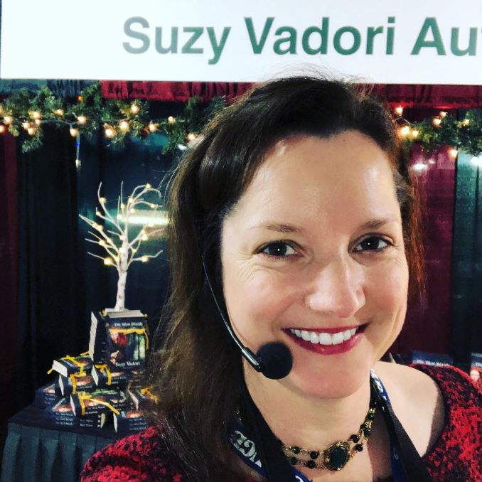 Suzy Vadori appears at many community events to meet with the public and talk books! This photo was taken at Spruce Meadows International Christmas Market in 2019.