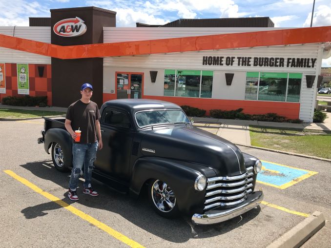 Adam Cruising with his Dad in his 1953 Chevrolet Custom Hot Rod