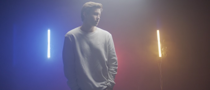 Adam Forward Performing in Adam Ambrose's Music Video The Good in You