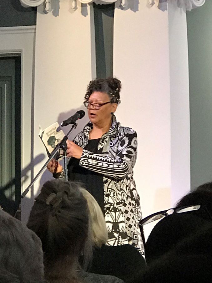 Cheryl Foggo at the launch of Pourin’ Down Rain at wordfest