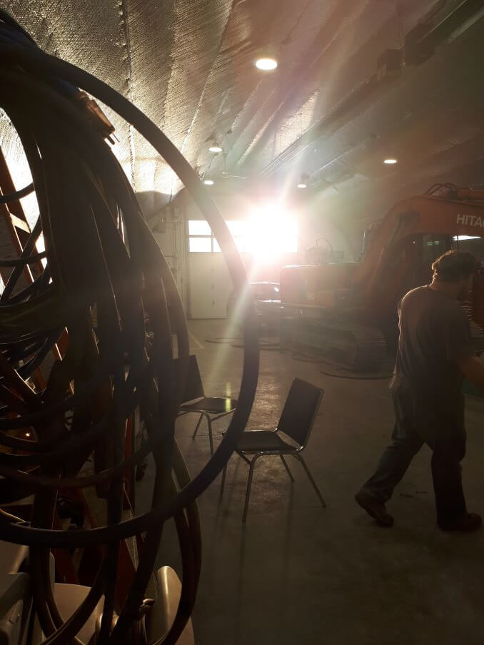 My husband, hard at work in the shop. I want to show the gritty beauty of industrial spaces; those spaces which keep our lives running smoothly in the distance but are rough and calloused up close. These spaces so often go unnoticed and that's something I aim to challenge.