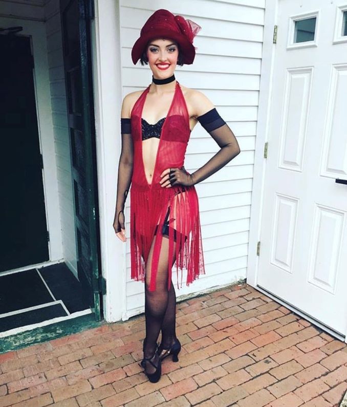 Vanessa backstage during Bullets Over Broadway at Ogunquit Playhouse