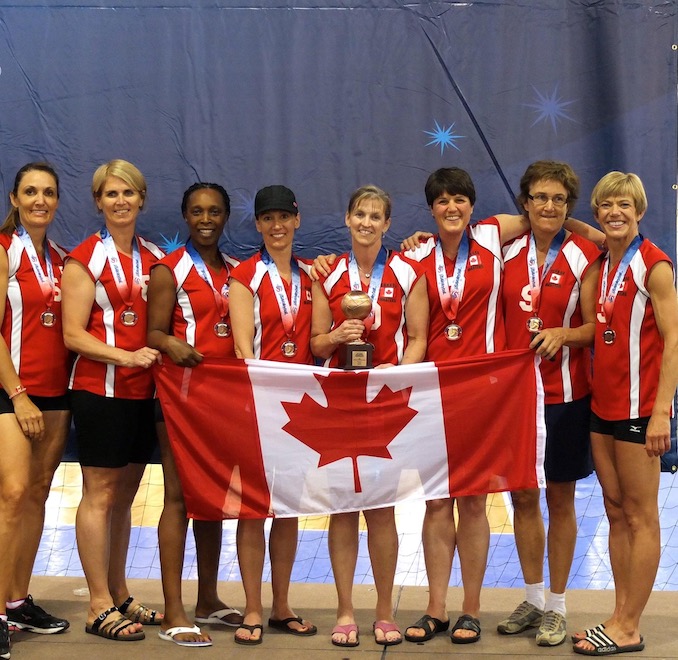 Playing Volleyball in International Masters Tournaments.