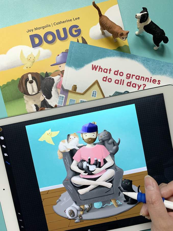 I had the pleasure to work with author Joy Margolis on the children’s books “Doug” and “What Do Grannies Do All Day”. I love helping to bring these characters to life