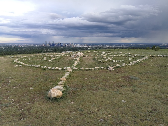 This is a Siksikaitsitapi medicine wheel in Calgary’s Nose Hill park, which is near where I live. It’s one of the largest urban parks in North America, and it’s a great place to wander in.
