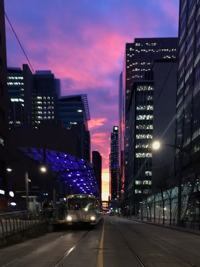 Walking early in the mornings is always a treat here in Calgary. The sky is so beautiful! One of the things I would love to do this summer is get into urban sketching.