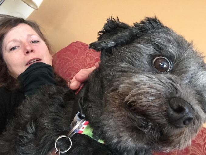 Linnea Swan with her sister's dog