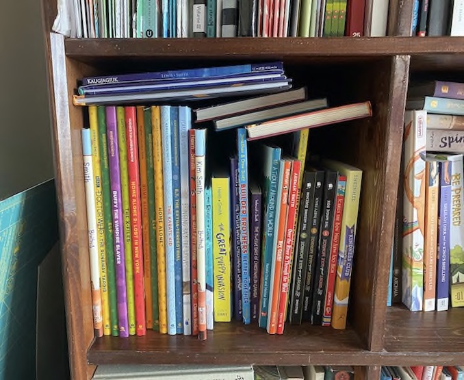 I keep a special section on my bookshelf for all the picture books I’ve illustrated (and written for Boxitects) so far. It makes me so proud to look at all my book babies in one place!