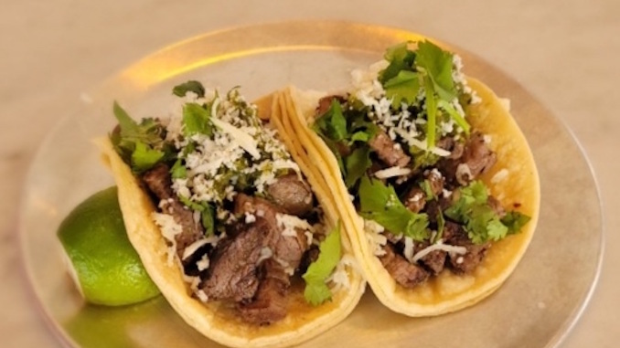 Carne Asada Tacos by Calgary Mexican Restaurant Calavera Cantina