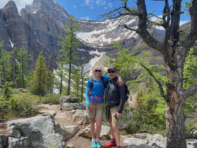 Isabel Ostrom - Here I am with my husband, John, at the Big Beehive in Lake Louise. One of the most beautiful places on earth!