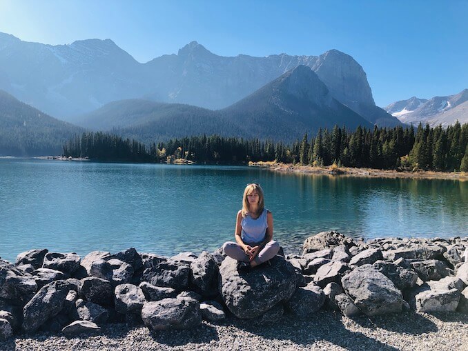 Meditating is part of my day at least two hours a day at home but in summer I love visiting the lakes and experiencing the calm of the sounds of nature.