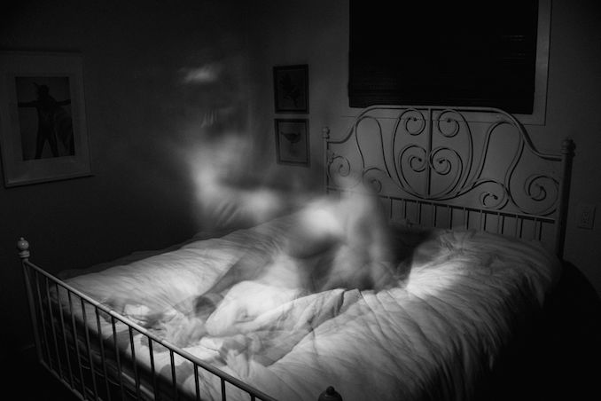 One of my favourite images from Little Deaths. Throughout the project, I dropped my camera off at folks’ houses and quickly taught them how to set it up for longexposures. Most folks have limited experience in photography, but the results are nonetheless incredible. Each frame is an otherworldly and voyeuristic glimpse into people’s intimate lives.