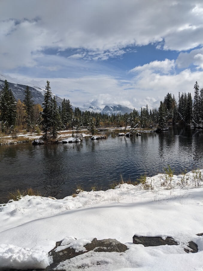 Leaving the city to edit a manuscript is one of my favourite ways to get away from the distractions of everyday life. This was taken in October 2020 when I was in Canmore to edit The Perilous Road to Her.