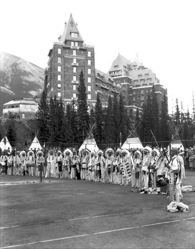 1922-Stony Indigenous at Banff Springs Hotel