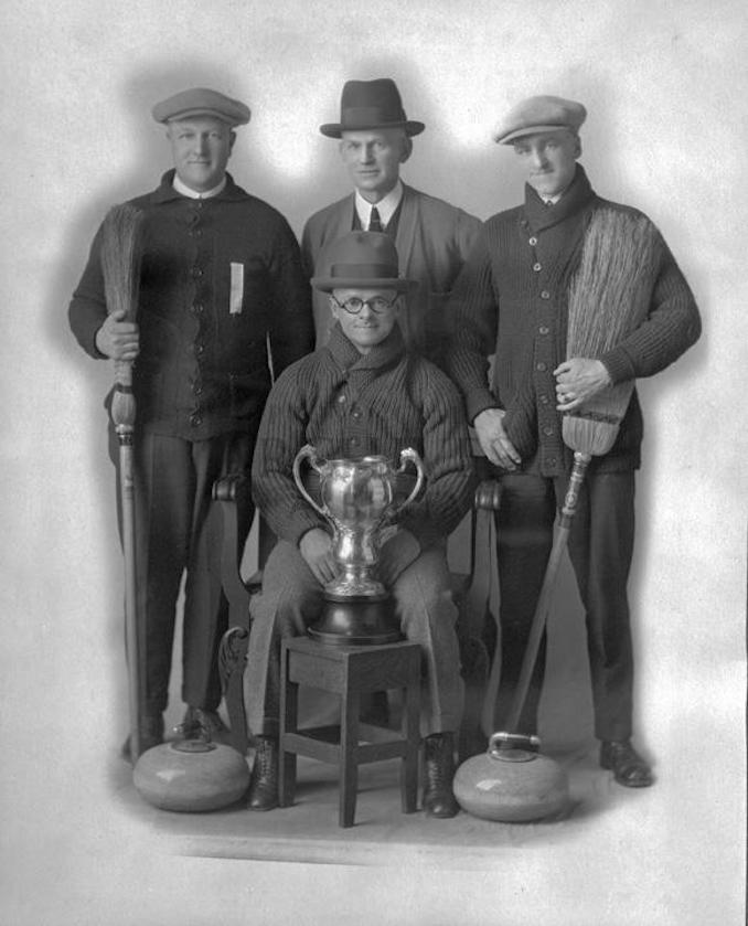 1924-Winners of Burns Cup and Grand Aggregate, Banff Bonspiel.
