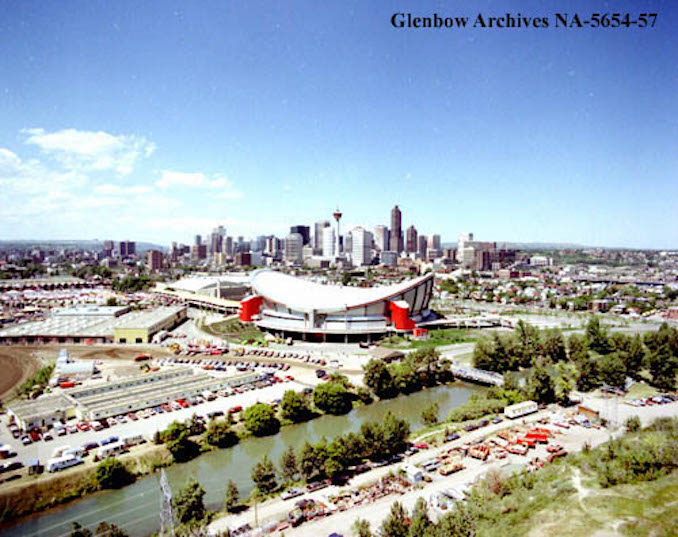 1984-June-Aerial view of Saddledome