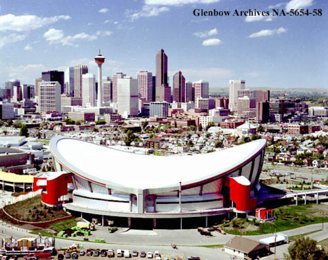 1984-June-Aerial view of Saddledome (2)