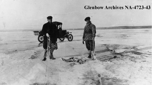 Vintage Photos of Ice Fishing from Across Alberta