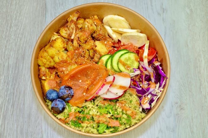 Braised Jackfruit, Cauliflower, Potato & Sweet Potato Curry