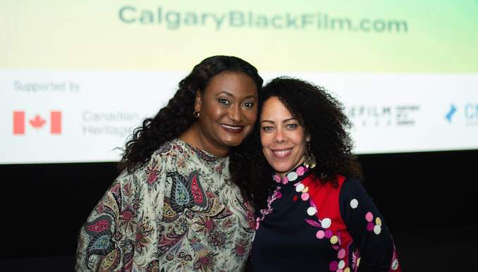 Calgary Black Film Festival founder Fabienne Colas and Festival Coordinator Andrea Este on opening night