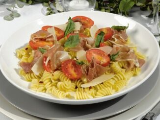 Fusilli with Prosciutto and Cherry Tomatoes