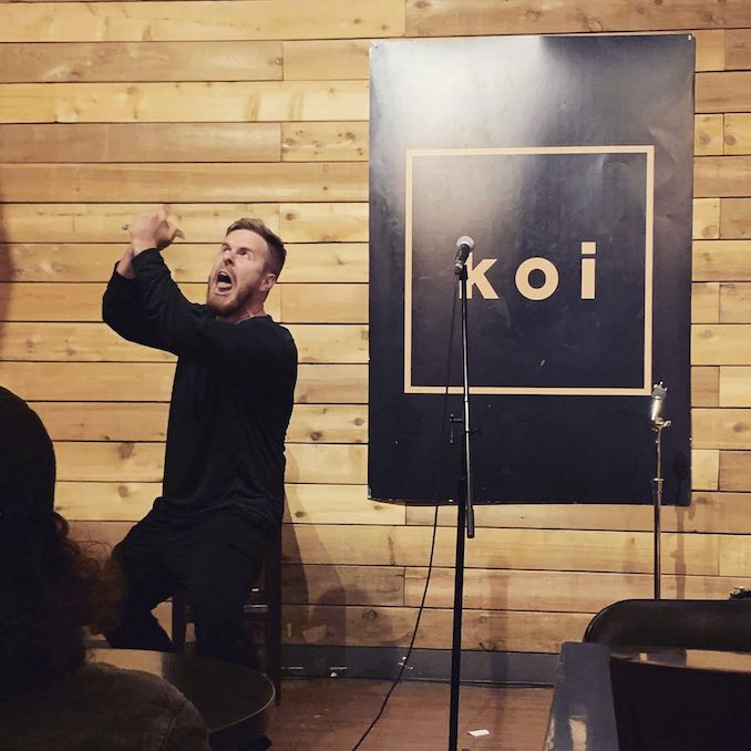 Troo Knot performing stand up at Koi