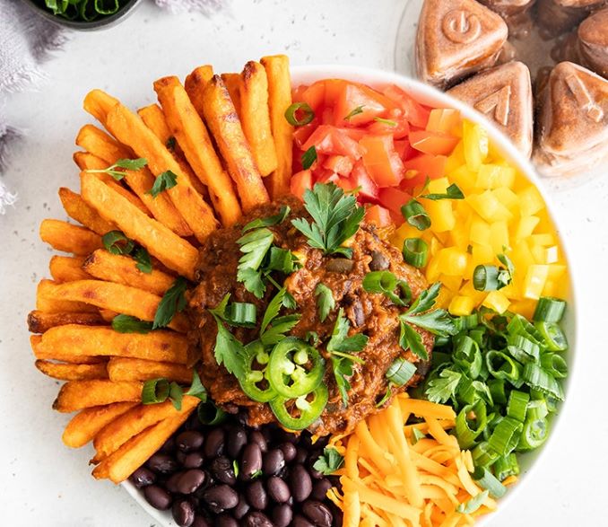 Bam Chili Sweet Potato Fries Bowl