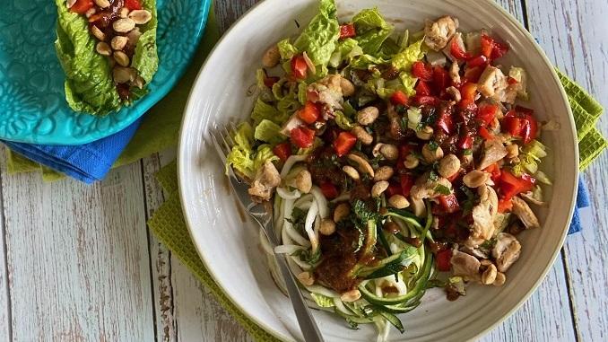 Recipe for Chicken Lettuce Wrap Salad