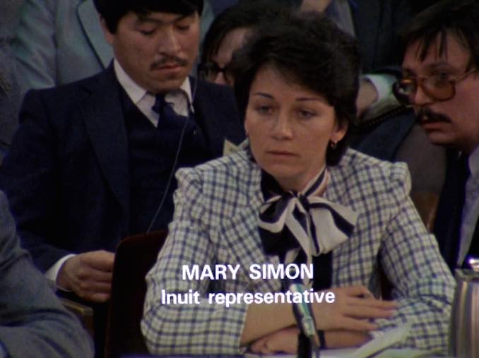 Mary Simon speaking at the conferences. She would go on to become the first Indigenous Governor General of Canada