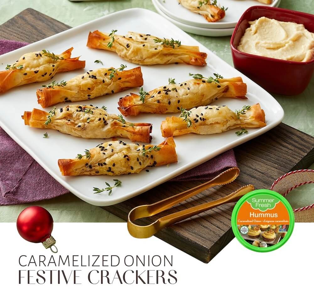 Recipe for Caramelized Onion Festive Crackers