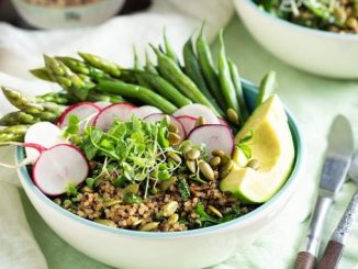 Recipe for Warm Quinoa, Asparagus and Green Bean Salad