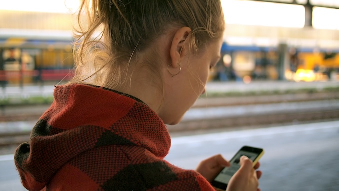 woman on cell phone