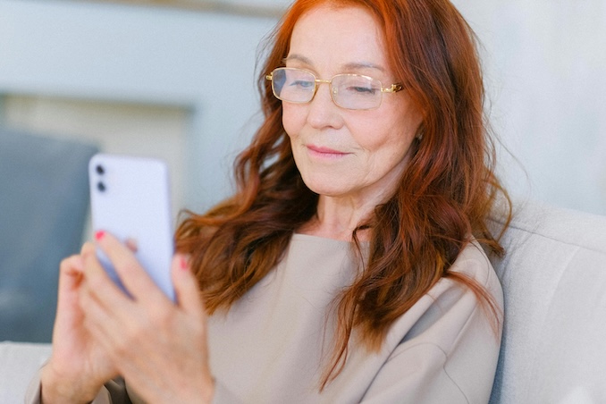 Woman using a cell phone