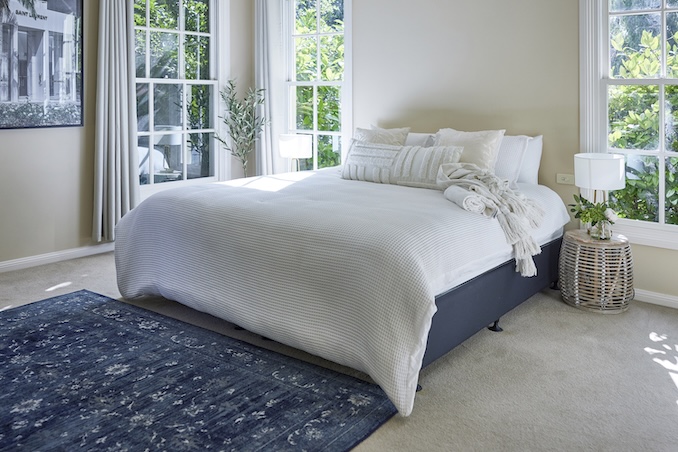 Calgary bedroom with white bed