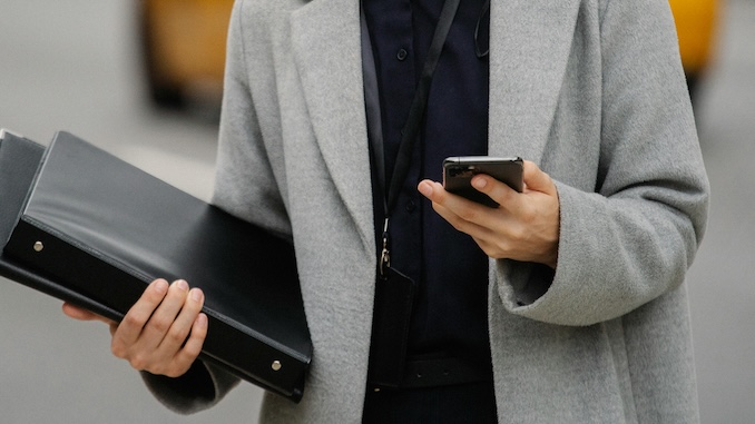 Woman using a cell phone