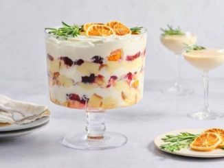 Cranberry & Mandarin Cream Trifle