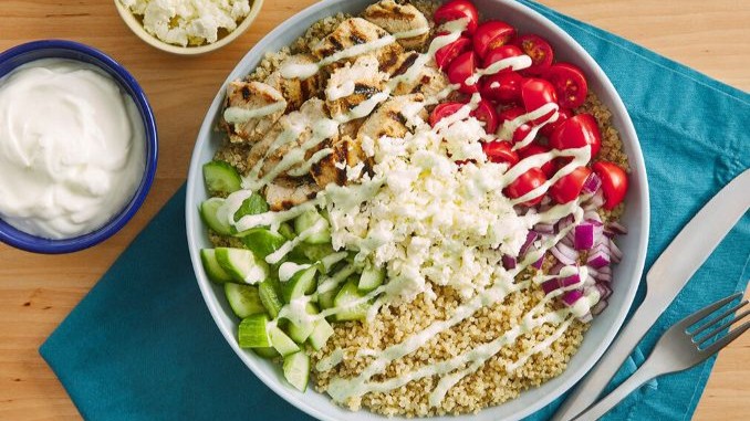 Recipe for Creamy Feta & Yogurt Chicken Bowl